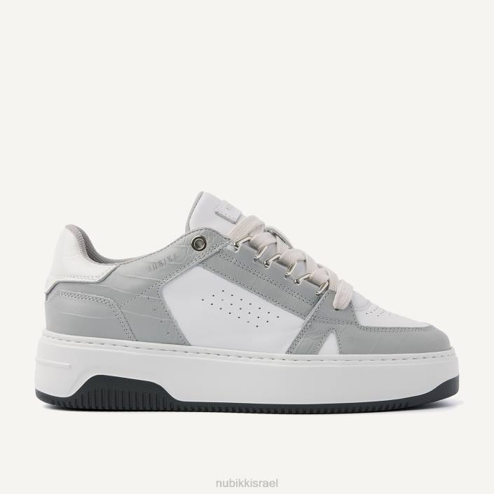 נעליים D4T8117 Nubikk נשים נעלי סניקרס אפורות בוקסטון סל לבן