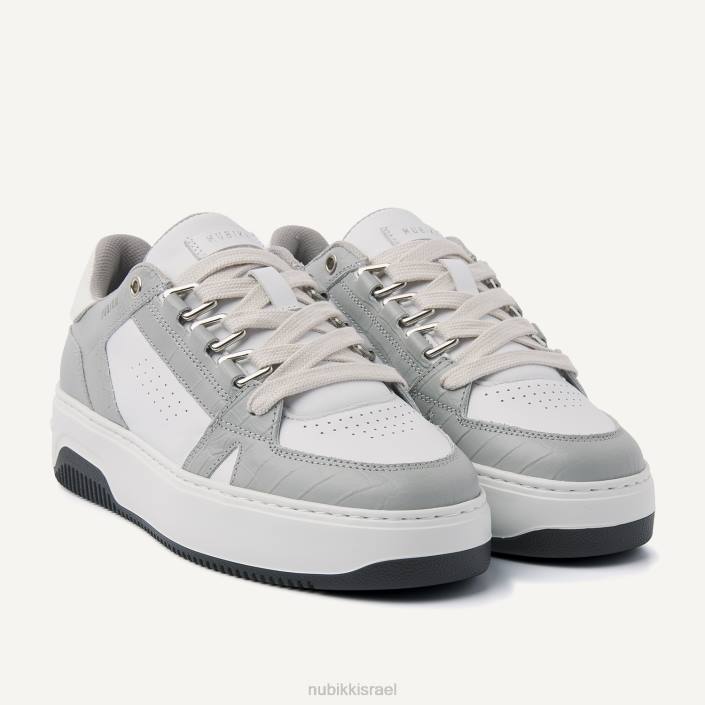 נעליים D4T8117 Nubikk נשים נעלי סניקרס אפורות בוקסטון סל לבן