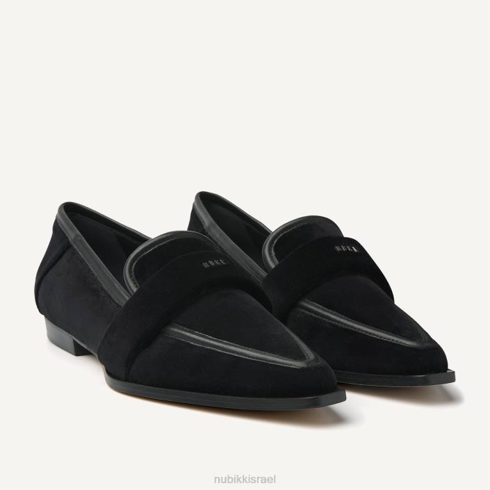 נעליים D4T8141 Nubikk נשים דלפין מקטיפה מקטיפה שָׁחוֹר