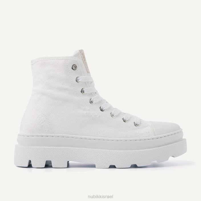 נעליים D4T8155 Nubikk נשים סניקרס ג'ינס מונרו צ'רלי לבן