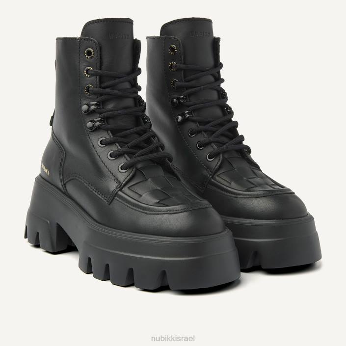 נעליים D4T8164 Nubikk נשים מגפי פרווה flore sauvage שָׁחוֹר