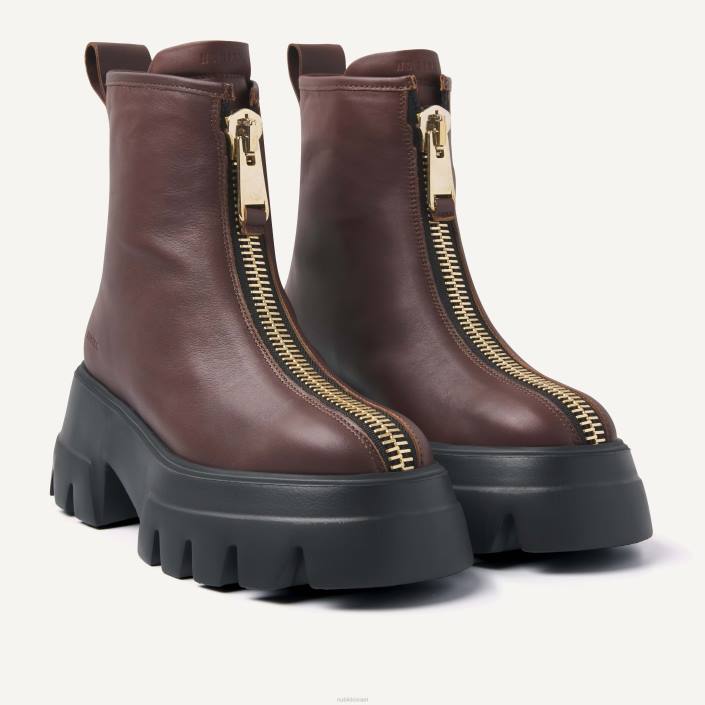 נעליים D4T8171 Nubikk נשים מגפי פלור פאראי חום