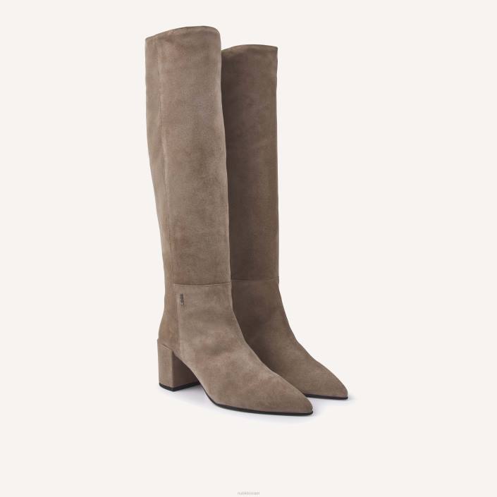 נעליים D4T8194 Nubikk נשים מגפי זמש של איזה בלה אָפוֹר חוּם