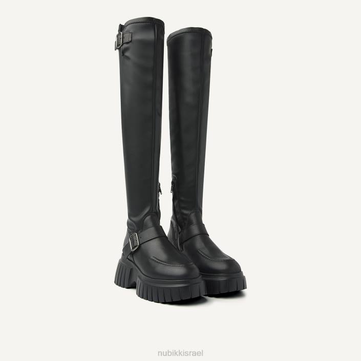 נעליים D4T8197 Nubikk נשים מגפיים גבוהים של מיילי אייפל שָׁחוֹר