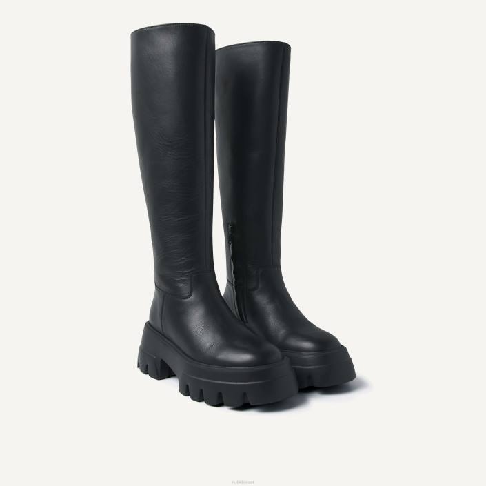 נעליים D4T8198 Nubikk נשים מגפי רוכסן פלור שָׁחוֹר