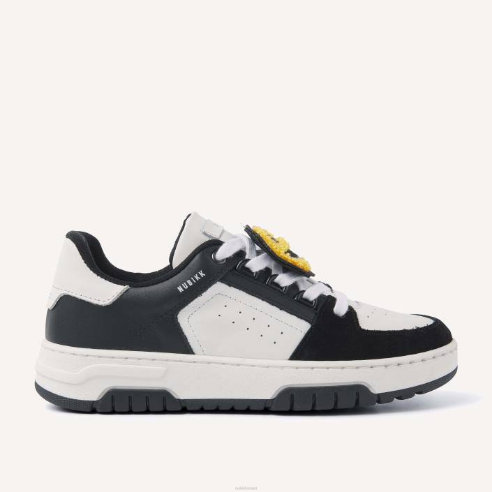 נעליים D4T8225 Nubikk ילדים סניקרס לבנות של basket buxton jr שָׁחוֹר