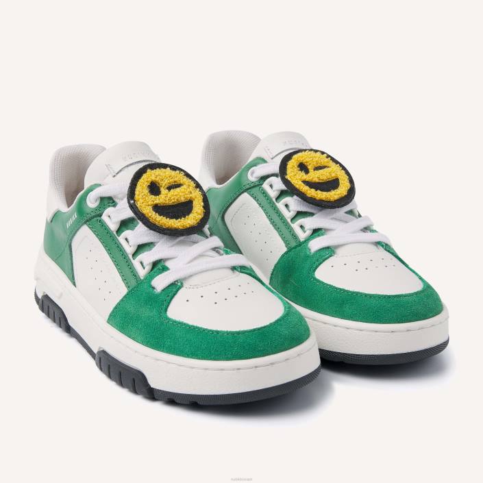 נעליים D4T8226 Nubikk ילדים סניקרס ירוקות של basket buxton jr לבן