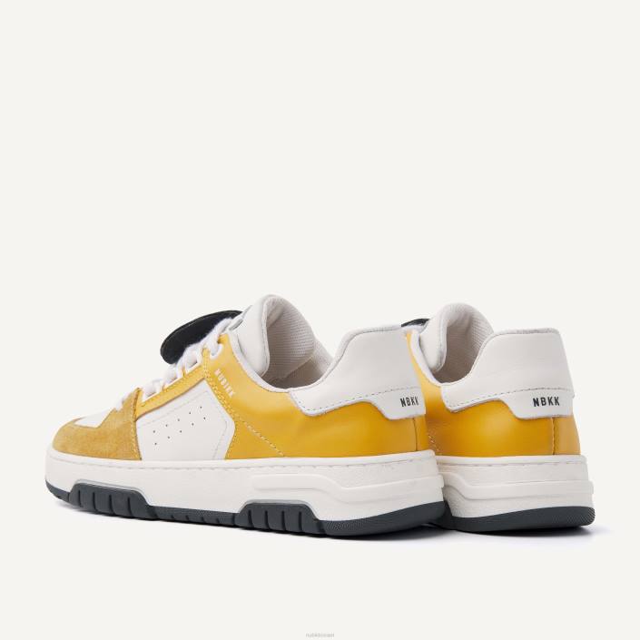 נעליים D4T8227 Nubikk ילדים סניקרס צהובות של basket buxton jr לבן