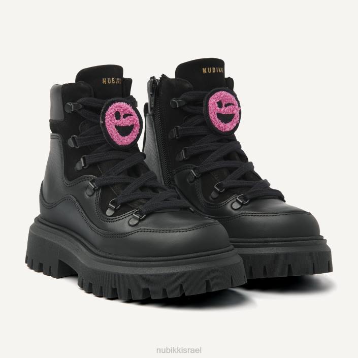 נעליים D4T8234 Nubikk ילדים מגפי fae montagne jr שָׁחוֹר