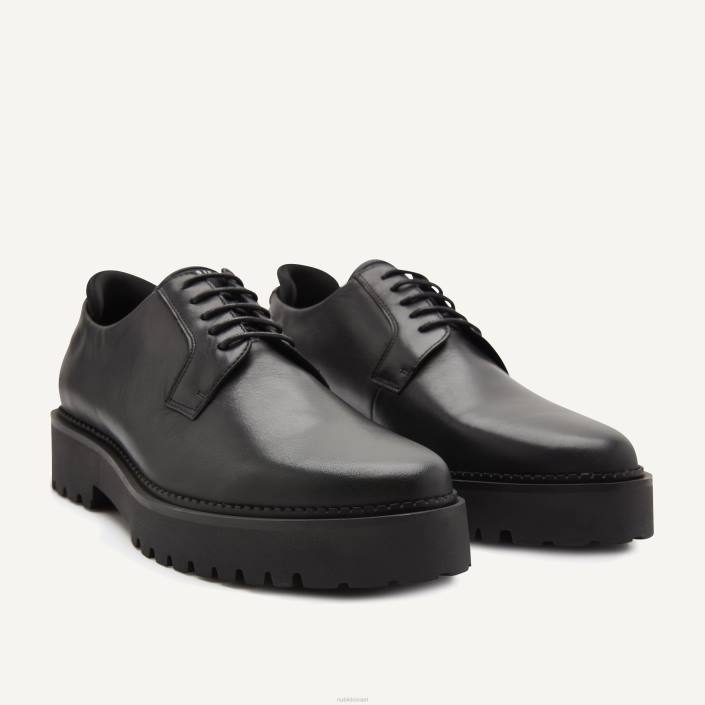 נעליים D4T873 Nubikk גברים נעלי דרבי לוגן אייבי שָׁחוֹר