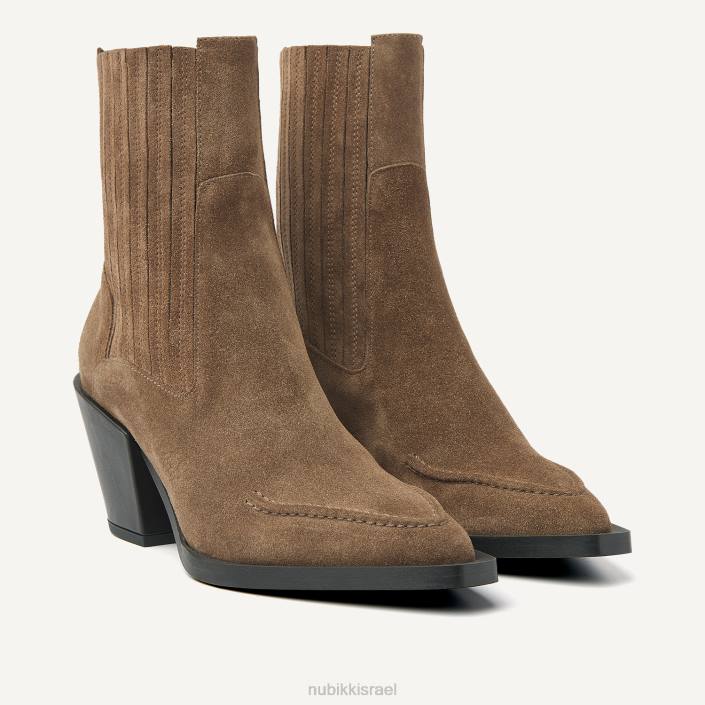 נעליים D4T893 Nubikk נשים מגפי זמש של liv boa חום